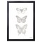 12" x 16" Nursery Butterfly Trio Framed Wall Art, Contemporary Home Décor, Glass Facing and Hanging Hardware Included